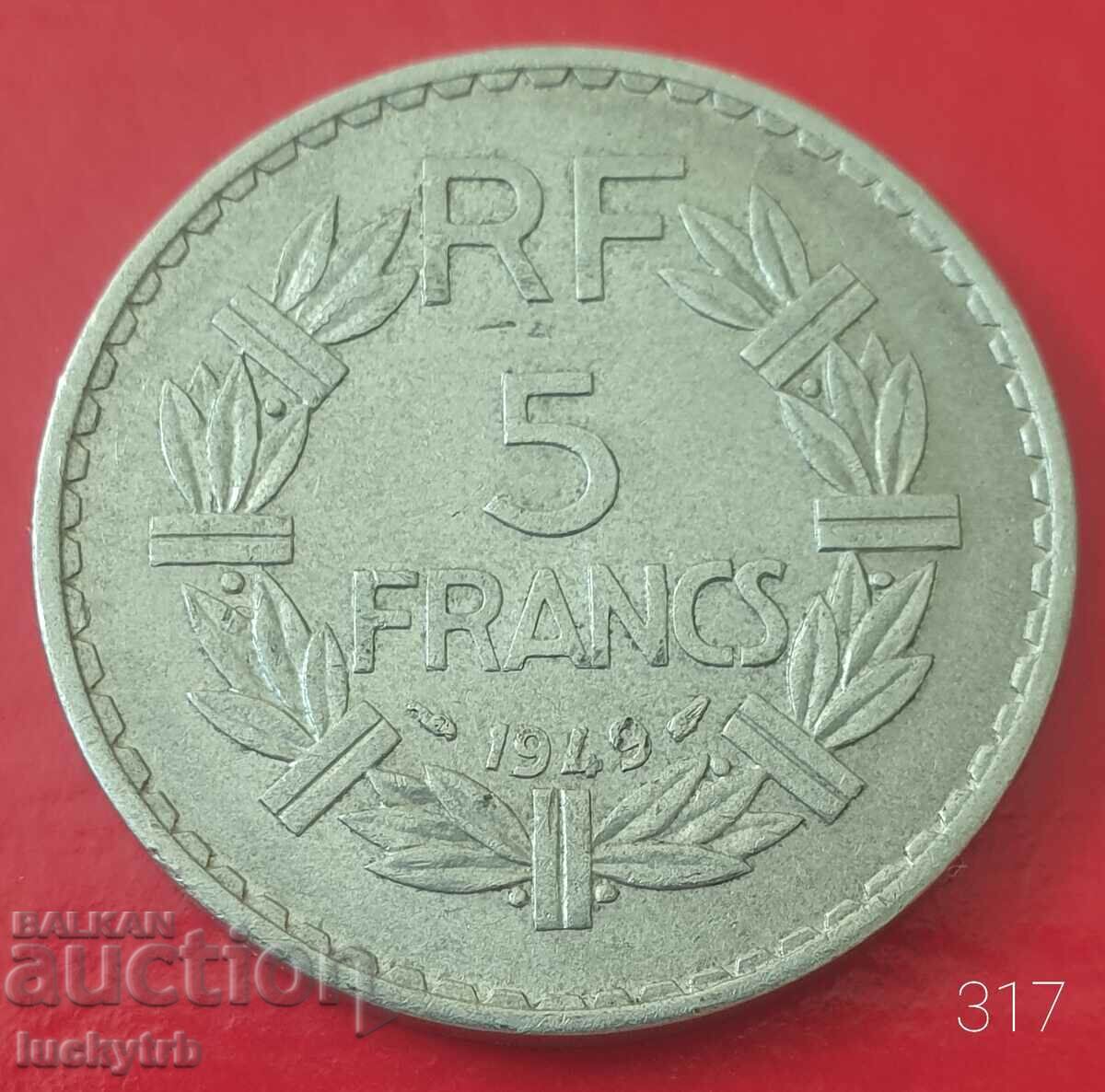 5 franci 1949 - Franta