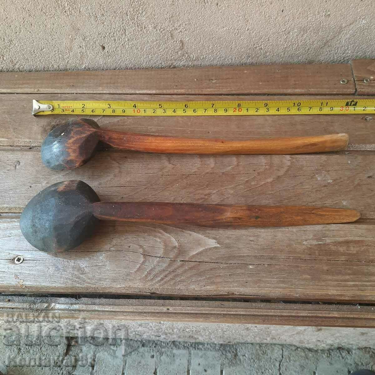 Vintage wooden spoons with price 3.00 BGN | € 1.53 Vintage wooden spoons with price 3.00 BGN | € 1.53