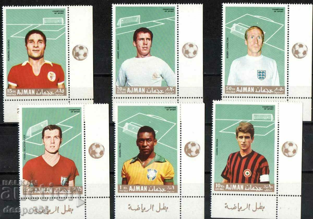 1968. Ajman - Emiratele Arabe Unite. Fotbalisti.