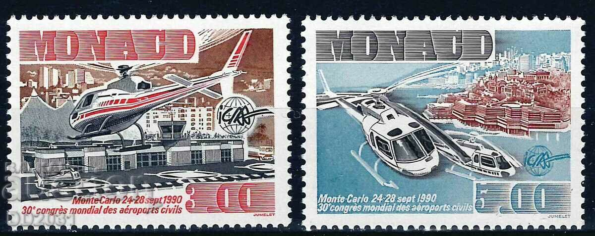 Монако 1990 - вертолети MNH