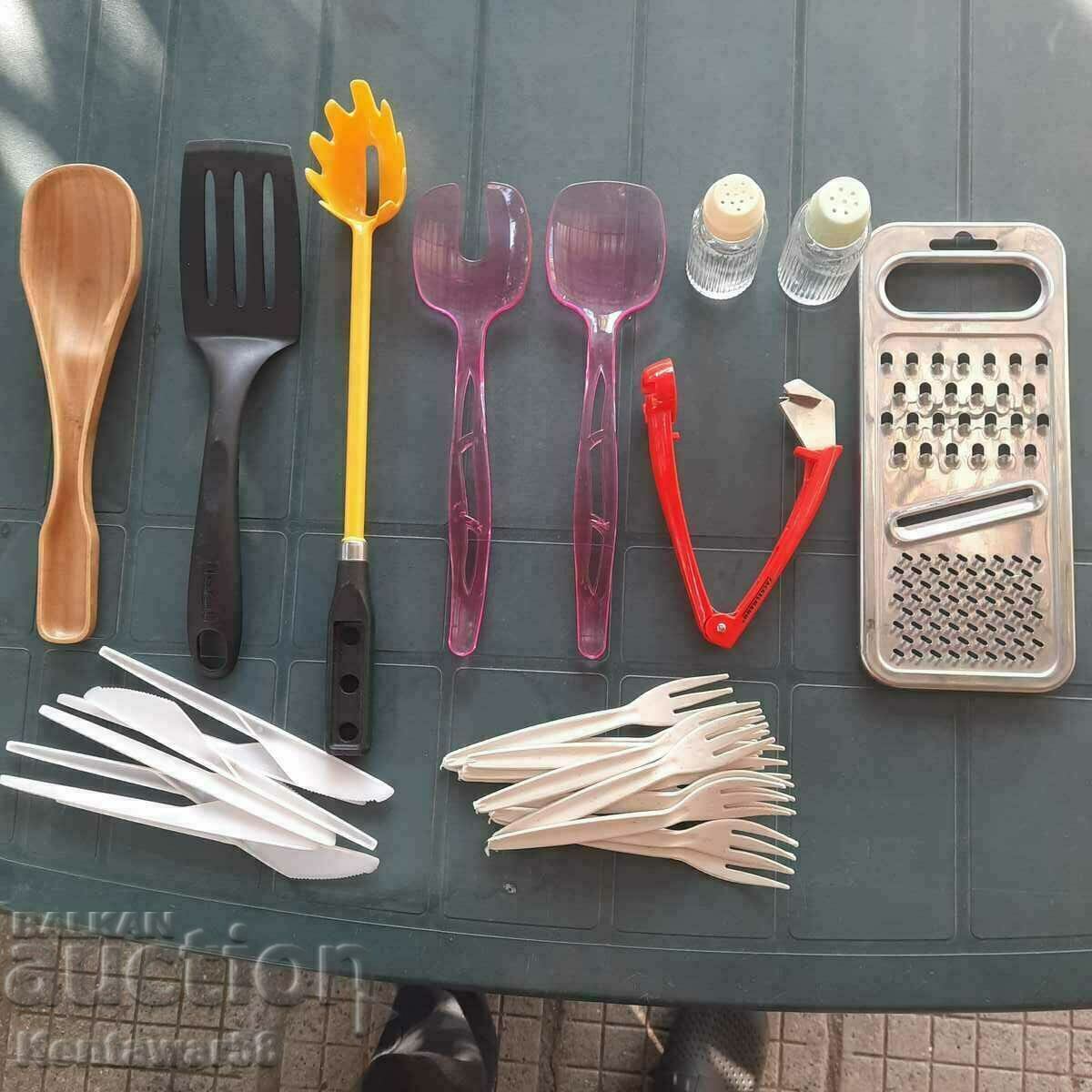 Lot of household utensils.