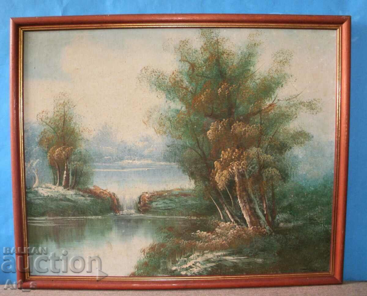 Relaxation Landscape - oil on canvas framed with price 39.99 BGN | € 20.45 Relaxation Landscape - oil on canvas framed with price 39.99 BGN | € 20.45