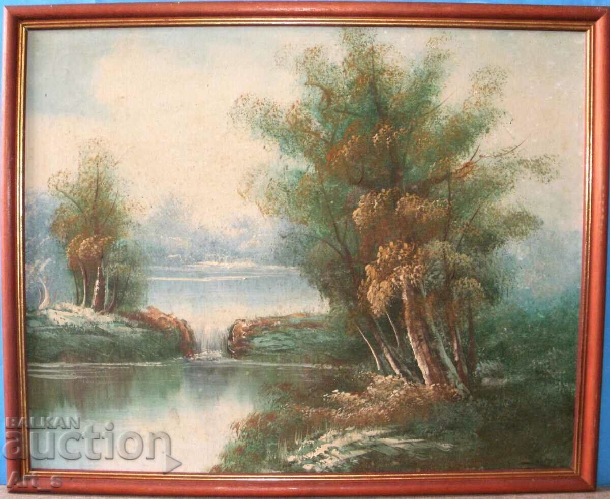 Auction Relaxation Landscape - oil on canvas framed Auction Relaxation Landscape - oil on canvas framed