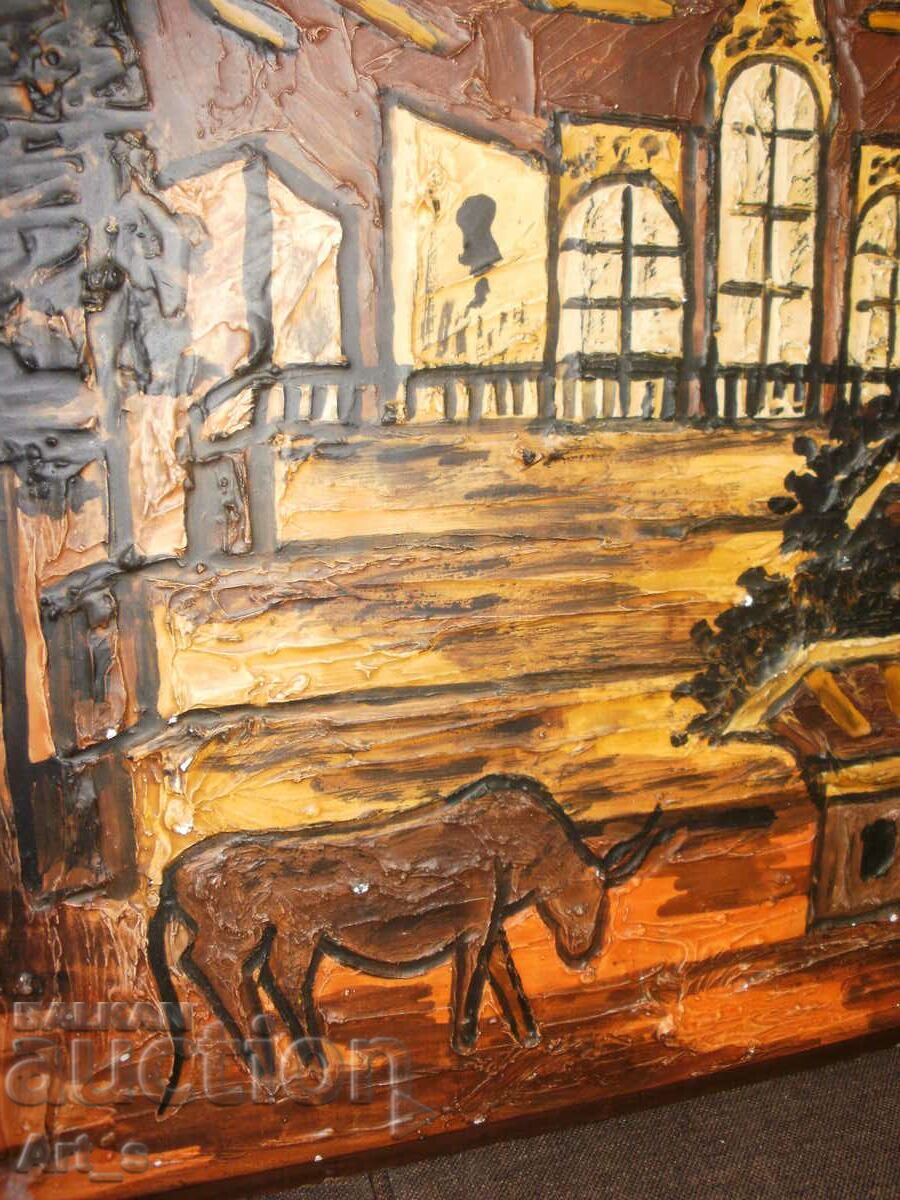 Pagoda - Asian oil painting in frame - 5 Pagoda - Asian oil painting in frame - 5