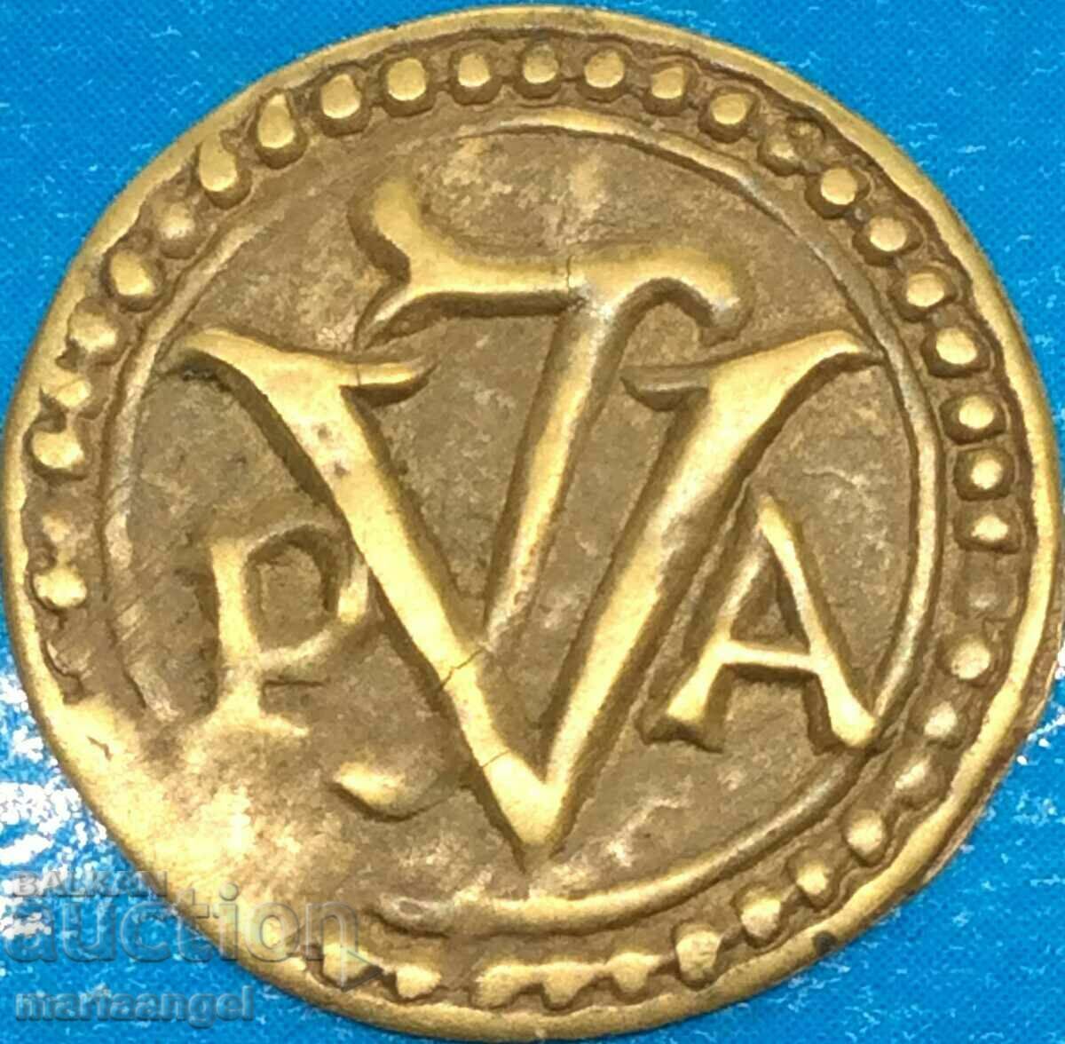 Spain Catalonia 1 Felopa PVA in double circle 17mm tin