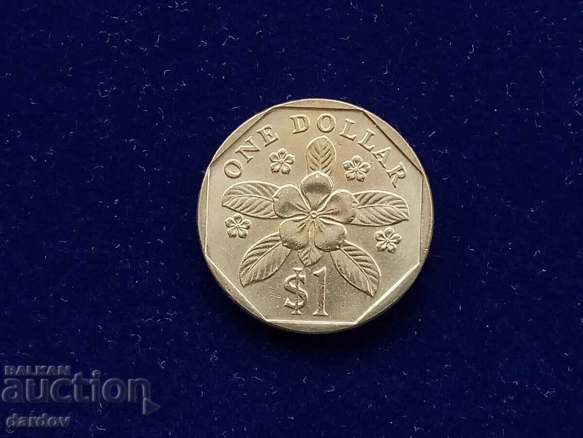 Singapore 1 dollar 1995