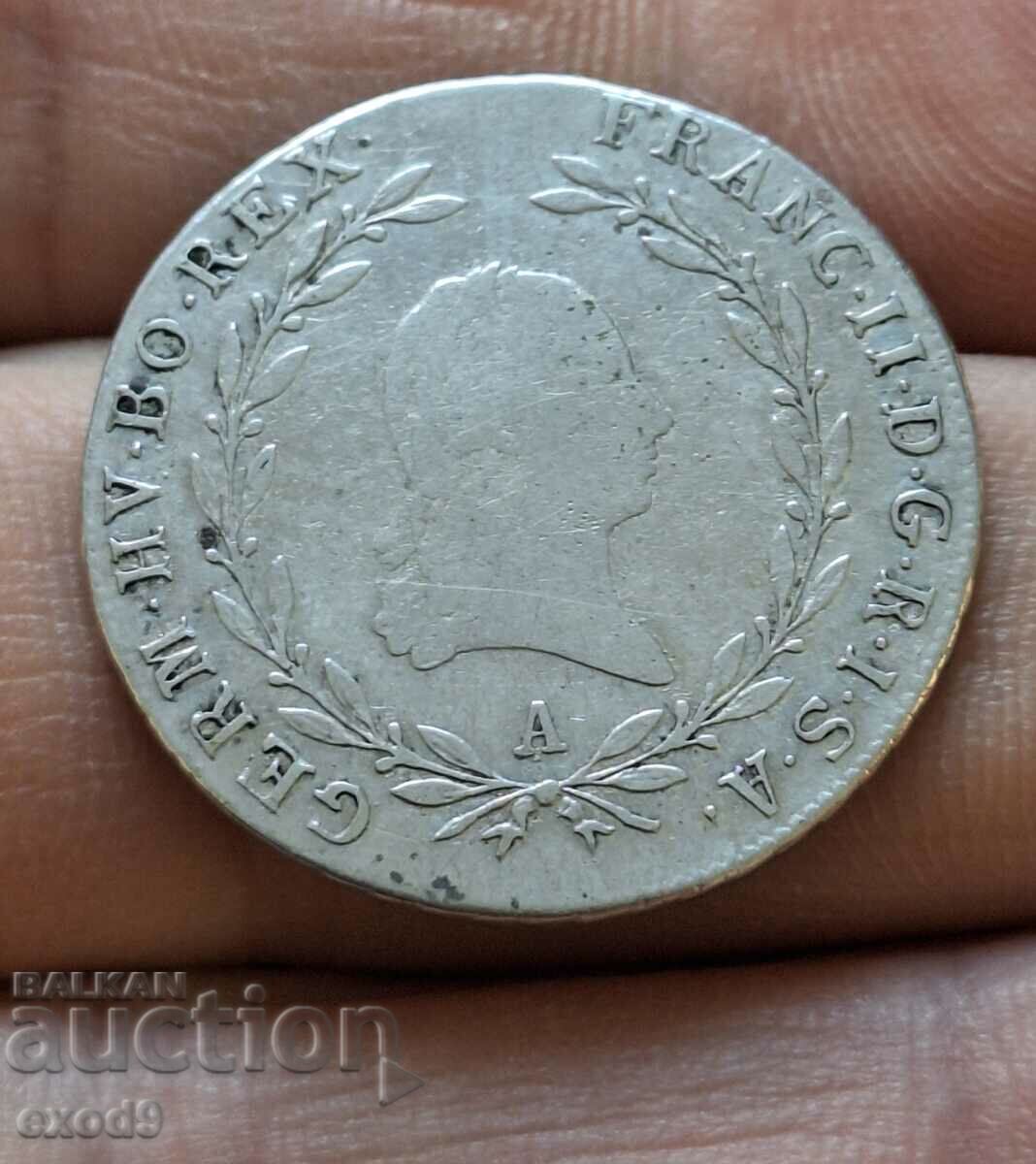 Moneda de argint 20 Kreuzer 1804 A 1911