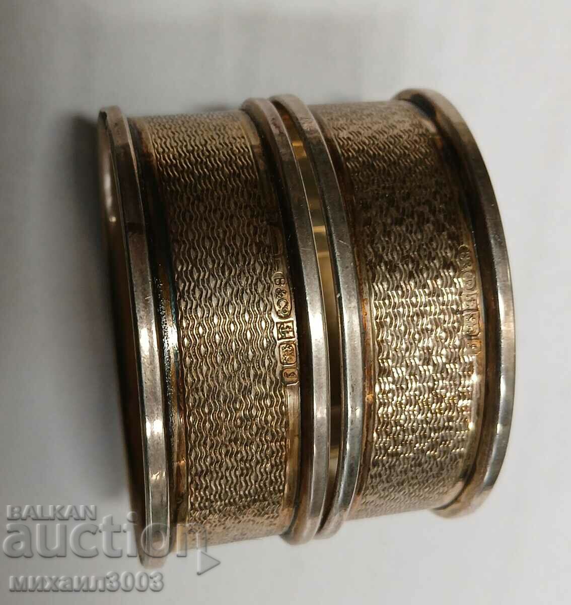 A PAIR OF EARLY 20TH CENTURY SILVER NAPKINS with price 129.00 BGN | € 65.96 A PAIR OF EARLY 20TH CENTURY SILVER NAPKINS with price 129.00 BGN | € 65.96