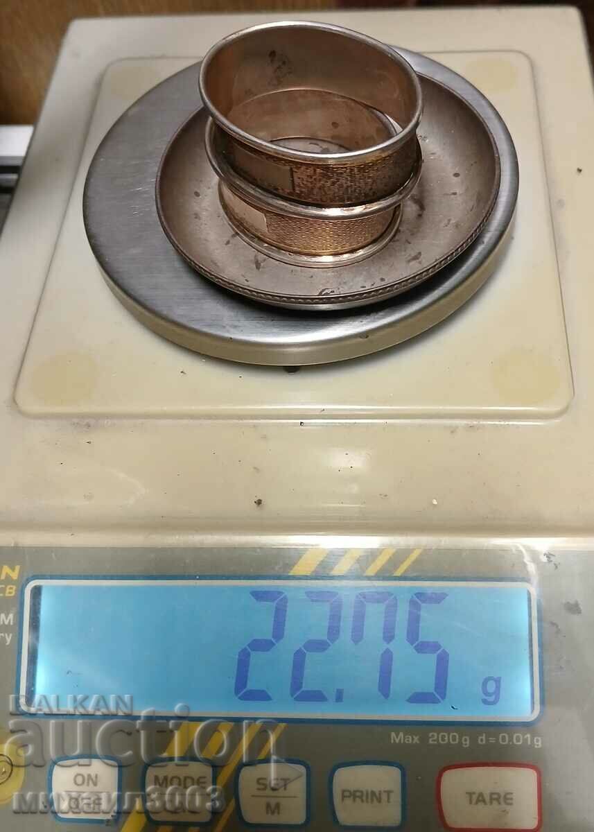 ЧИФТ СРЕБЪРНИ СЪЛФЕТНИЦИ ОТ НАЧАЛОТО НА 20ти ВЕК - 5 ЧИФТ СРЕБЪРНИ СЪЛФЕТНИЦИ ОТ НАЧАЛОТО НА 20ти ВЕК - 5