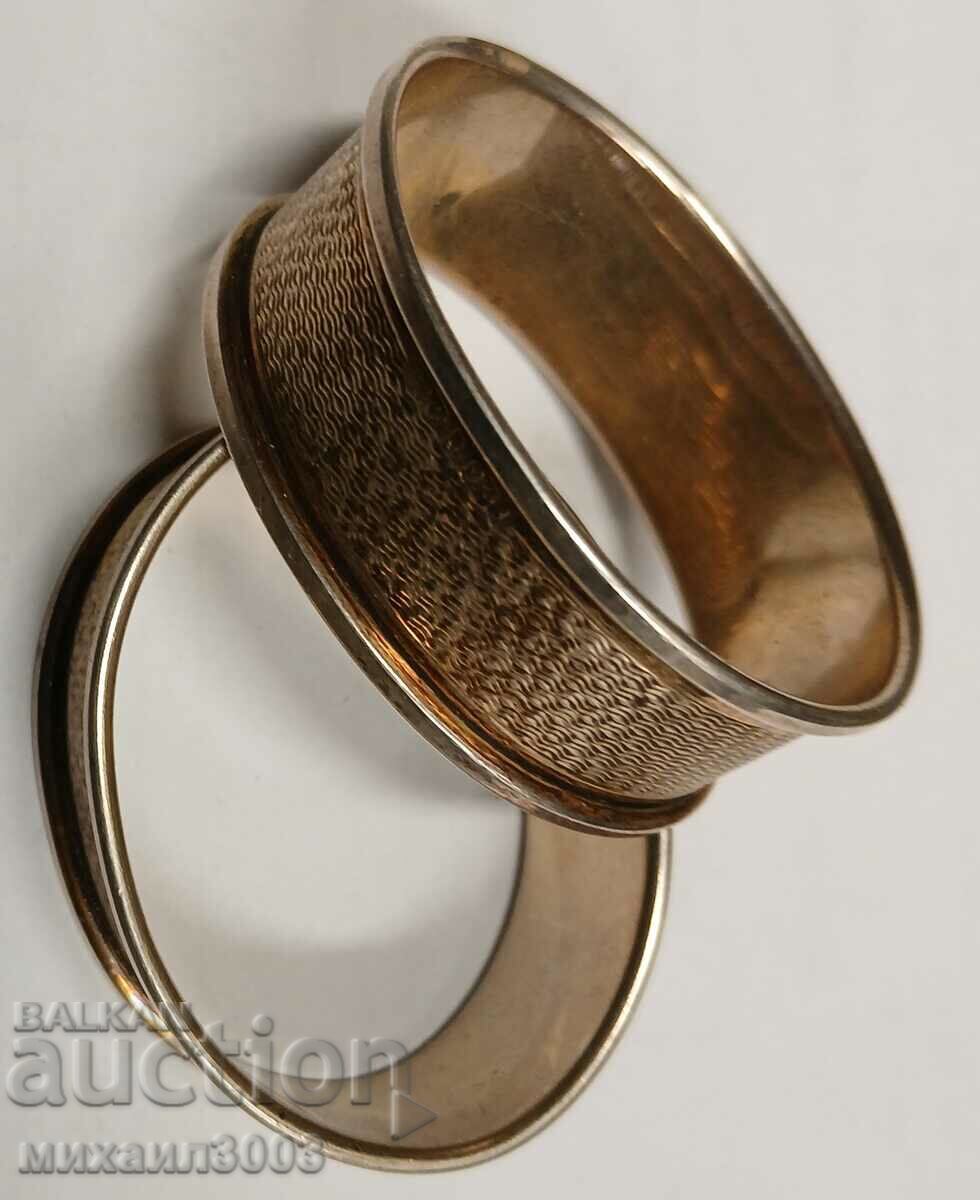 ЧИФТ СРЕБЪРНИ СЪЛФЕТНИЦИ ОТ НАЧАЛОТО НА 20ти ВЕК ЧИФТ СРЕБЪРНИ СЪЛФЕТНИЦИ ОТ НАЧАЛОТО НА 20ти ВЕК