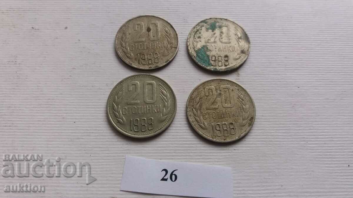 Auction 20 CENTS 1988 YEAR 4 NUMBERS Auction 20 CENTS 1988 YEAR 4 NUMBERS