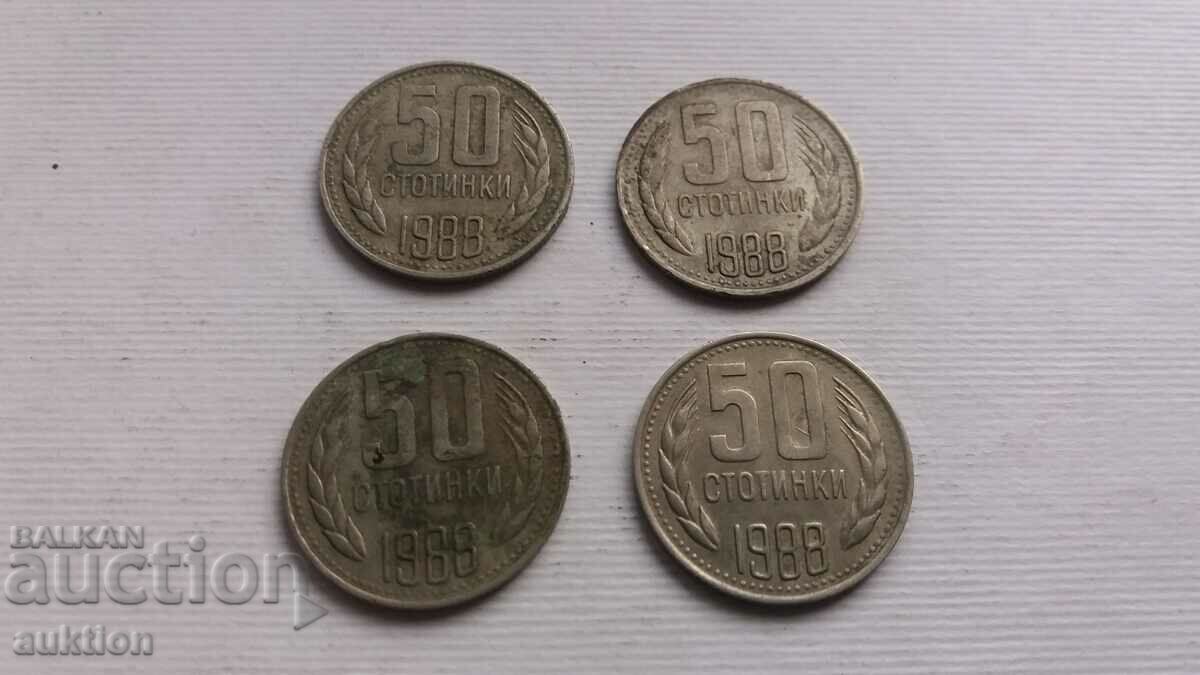 50 ΣΕΝΤ 1988 ΕΤΟΣ 4 ΑΡΙΘΜΟΙ με τιμή 4.99 BGN | € 2.55 50 ΣΕΝΤ 1988 ΕΤΟΣ 4 ΑΡΙΘΜΟΙ με τιμή 4.99 BGN | € 2.55