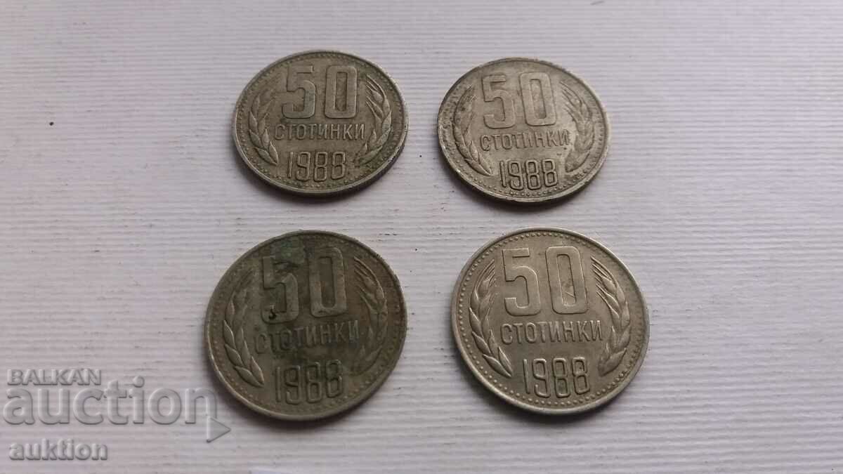 Δημοπρασία 50 ΣΕΝΤ 1988 ΕΤΟΣ 4 ΑΡΙΘΜΟΙ Δημοπρασία 50 ΣΕΝΤ 1988 ΕΤΟΣ 4 ΑΡΙΘΜΟΙ