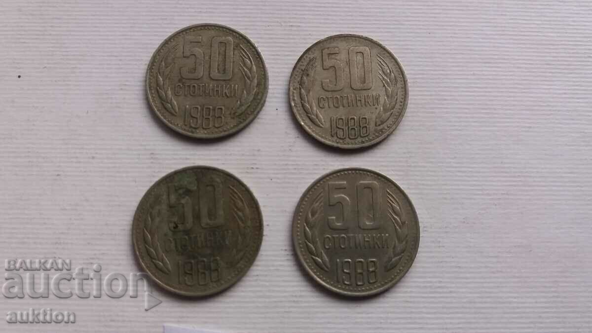 50 CENTI 1988 AN 4 NUMERE