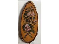 . BEAUTIFUL WOODEN PANEL PAINTED FLOWERS FOR WALL PICTURE