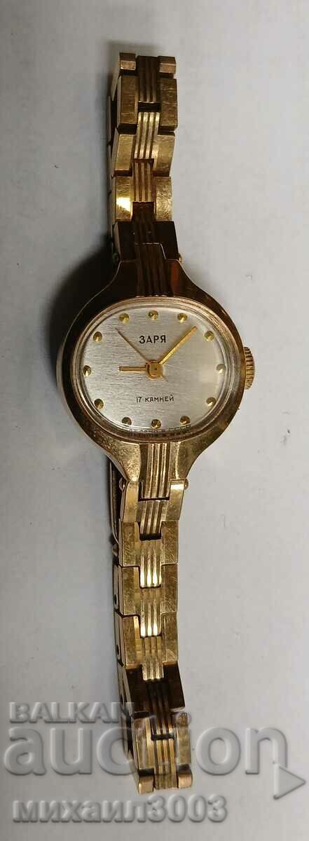 GOLD RUSSIAN MECHANICAL WOMEN'S WATCH ZARYA