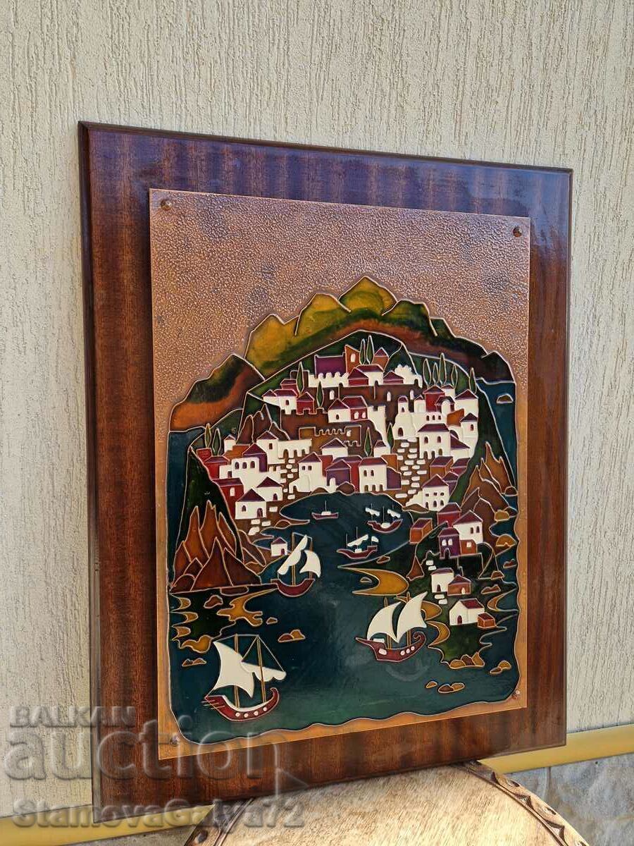 Beautiful antique copper picture panel - 5 Beautiful antique copper picture panel - 5