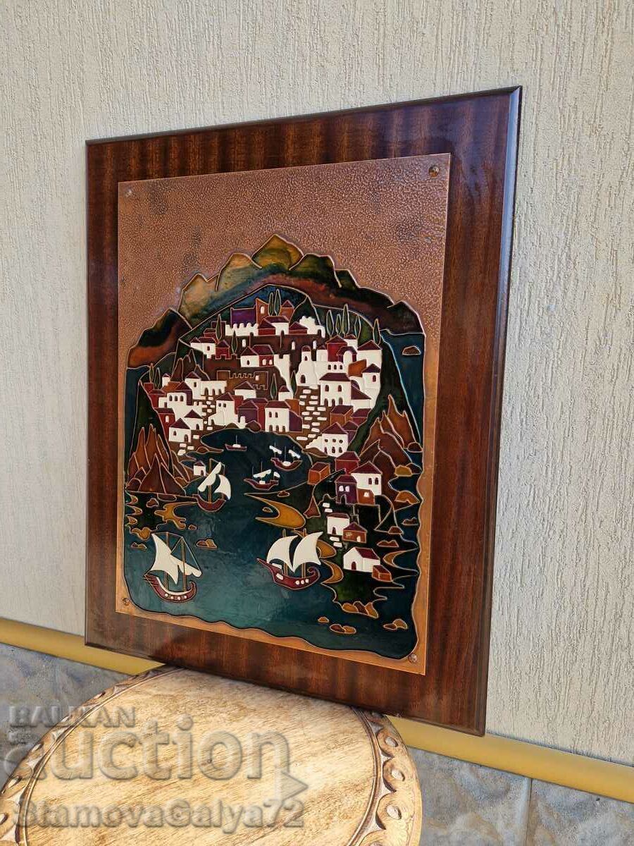 Beautiful antique copper picture panel - 6 Beautiful antique copper picture panel - 6