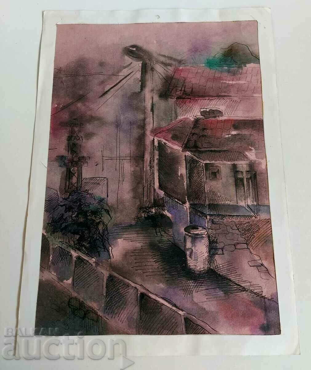 Livrarea PICTURĂ VECHE, TABLOU, PEISAJ, CASĂ, STRADĂ VECHE