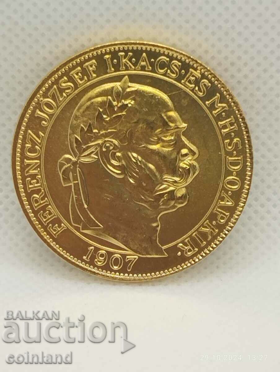 Аукцион 100 корона Франц Йосиф l 1907г-РЕПЛИКА РЕПРОДУКЦИЯ