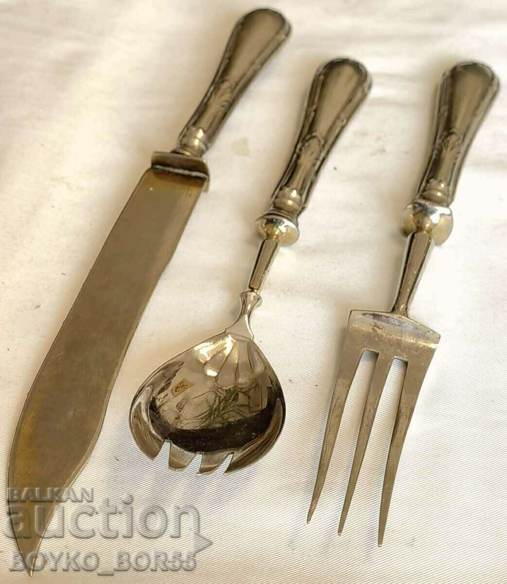 Large Antique French Aristocratic Serving Flatware - 5 Large Antique French Aristocratic Serving Flatware - 5