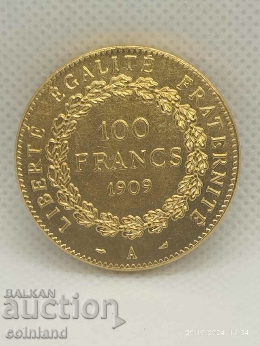 Licitație 100 FRANC 1909 - REPRODUCERE REPLICA