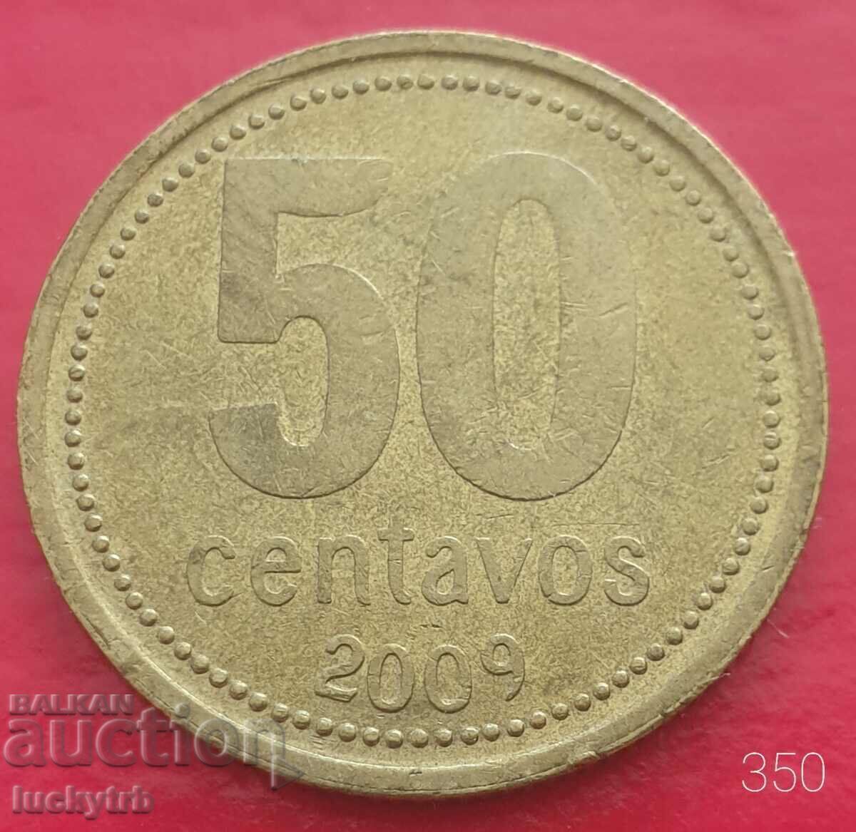 50 centavos 2009 - Argentina 50 centavos 2009 - Argentina