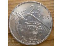 25 pesetas 1957 - Spania