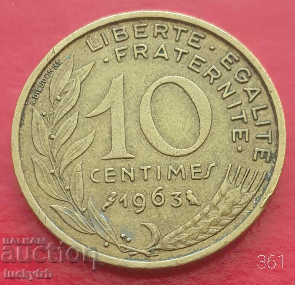 10 centimes 1963 - Γαλλία