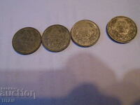 lot of 4 pcs. silver coins of 20 BGN 1940