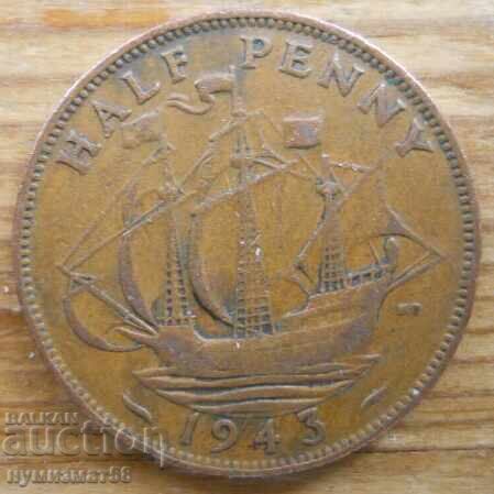 1/2 penny 1943 - Great Britain (King George VI)