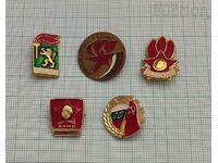 BULGARIA SOCIALISM BADGE LOT 5 PCS