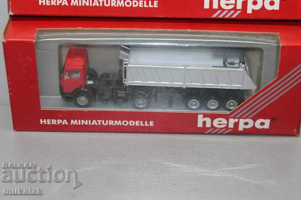 H0 1/87 HERPA MERCEDES BENZ САМОСВАЛ КАМИОН ТИР МОДЕЛ