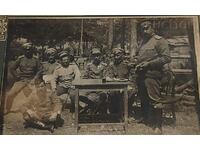 MILITARY OFFICERS TARNOVO 1913 CARDBOARD PHOTO