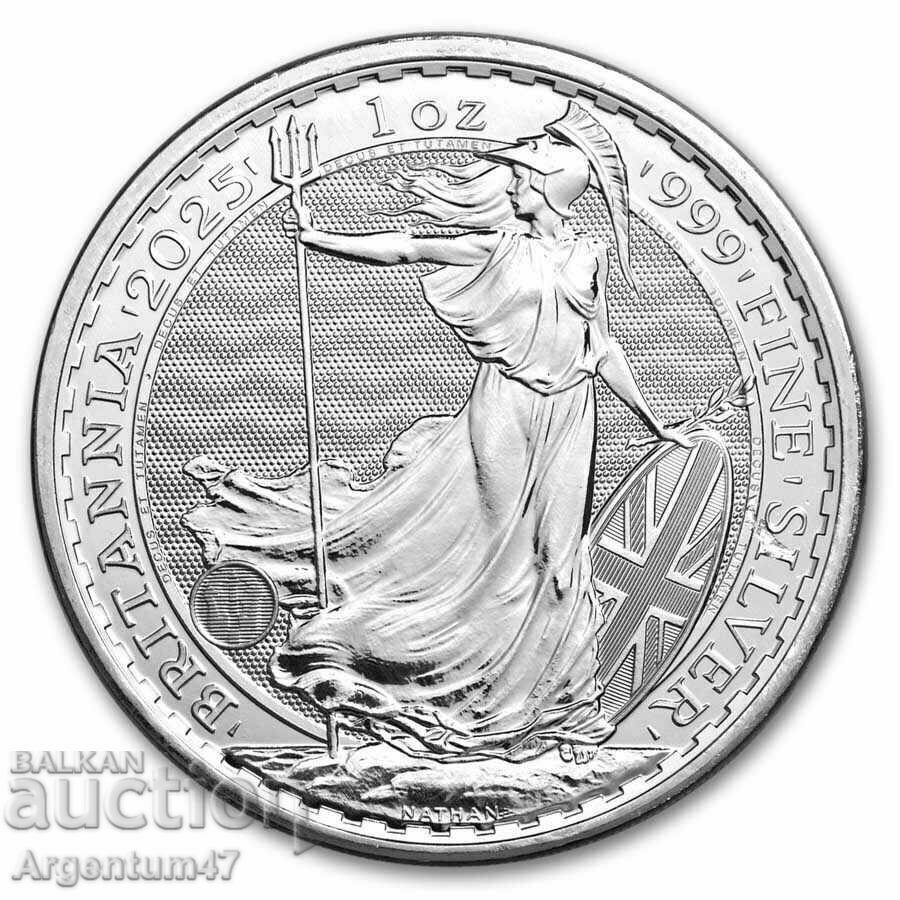 НОВО!!! СРЕБРО 1 OZ 2025 БРИТАНИЯ - БРИТАНИЯ