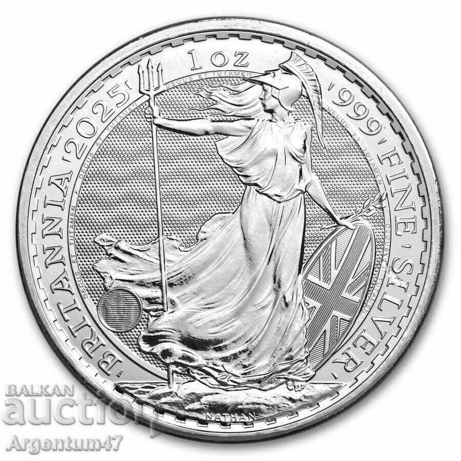 НОВО!!! СРЕБРО 1 OZ 2025 БРИТАНИЯ - БРИТАНИЯ