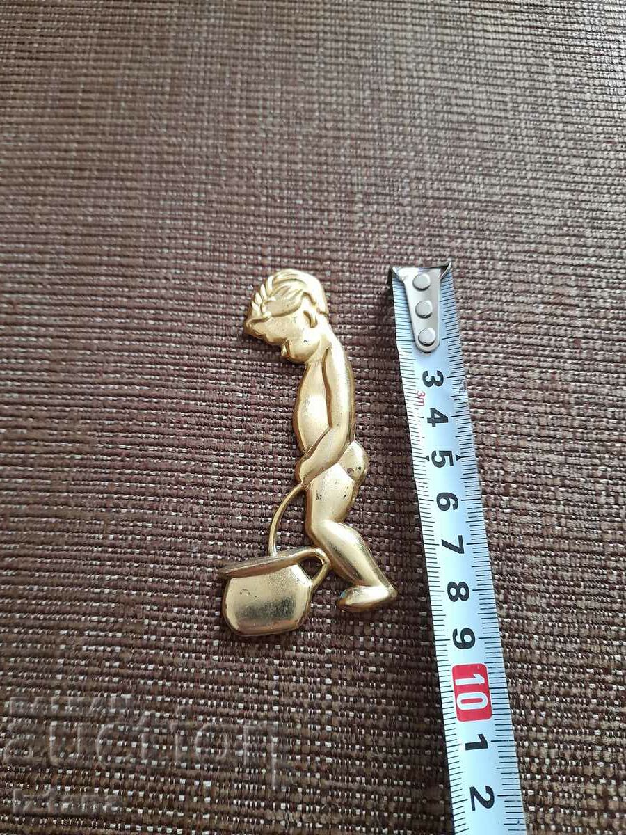 Old sign, toilet sign with price 33.00 BGN | € 16.87