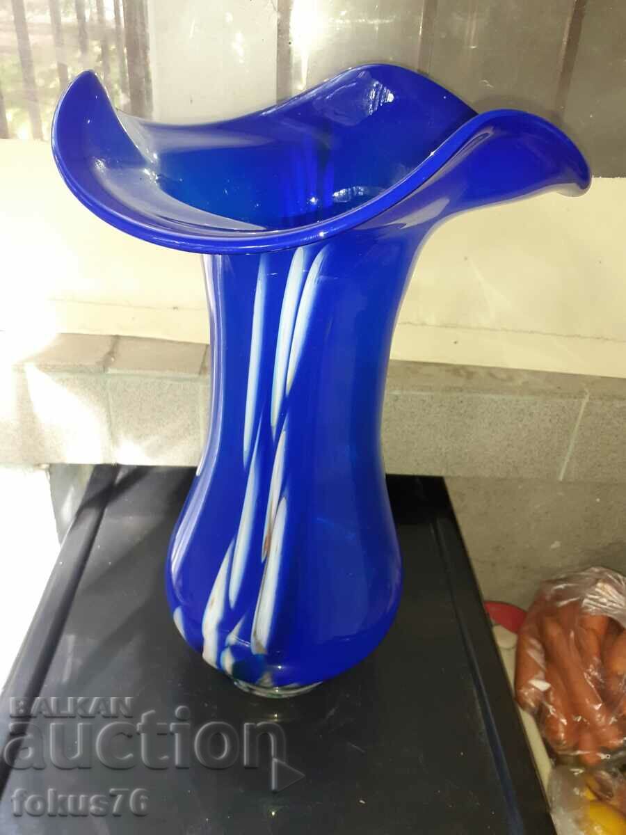 Delivery of Amazing large vase Murano glass cobalt Delivery of Amazing large vase Murano glass cobalt