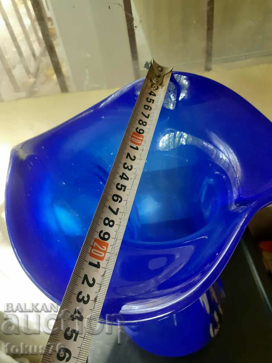 Amazing large vase Murano glass cobalt - 7 Amazing large vase Murano glass cobalt - 7