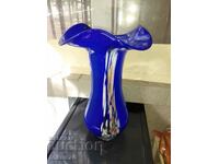 Amazing large vase Murano glass cobalt