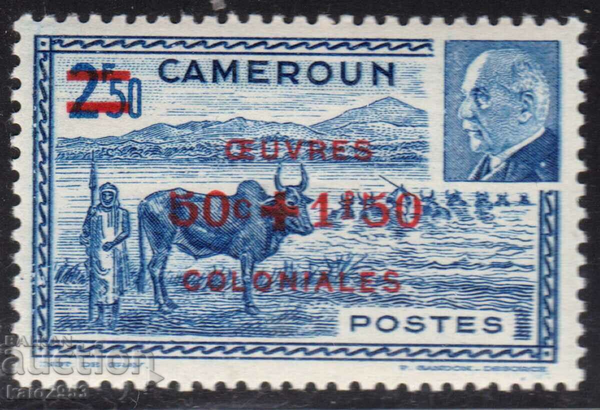 France/Cameroon-1944-Marshal Pétain-Chief of Charity, MNH