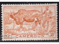 France/Cameroon-1946-Regular-Zebu with shepherd, MNH