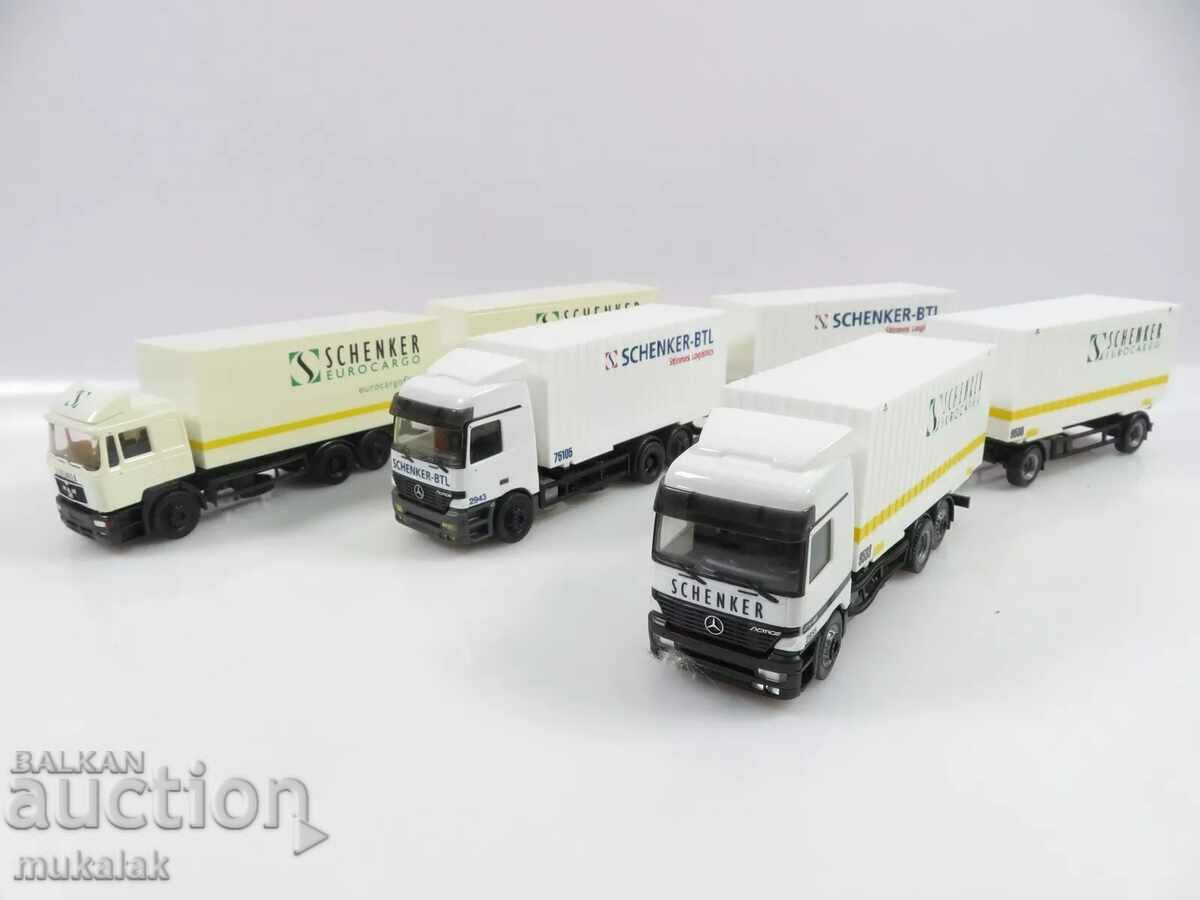 1:87 H0 HERPA MERCEDES ACTROS MAN TRUCK TRUCK MODEL 3 BUC.