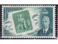 GB/Barbados-1952-100 y.marca poştală colonială,MLH