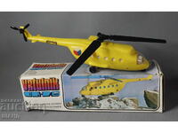 Old Czech plastic mechanical toy model helicopter