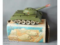 Old Russian plastic tank model toy with box