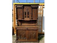 A unique massive cabinet with beautiful wood carving