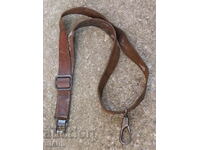 Old leather strap, strap for machine gun rifle