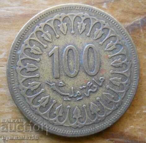 100 milimas 1960 - Tunisia