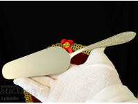 Paletă de tort argintată, spatulă, baroc